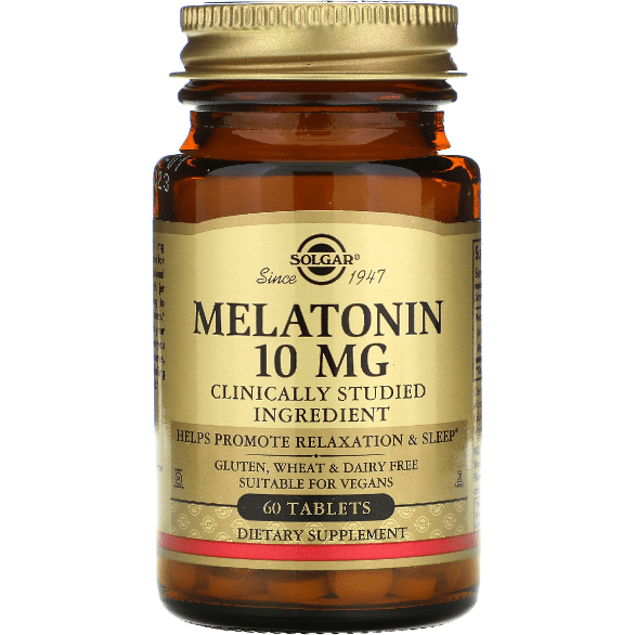 Solgar Melatonina 10mg - 60 Tabletas Premium para un Sueño Reparador