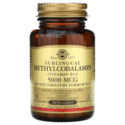 Solgar Methylcobalamin (Vitamin B12) 5000 mcg - 60 Nuggets