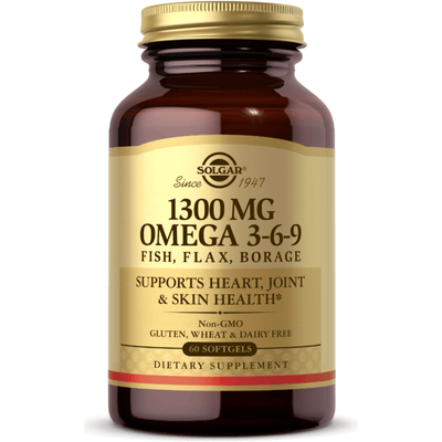 Solgar Omega 3-6-9 Softgels - 1300 mg, 60 Count