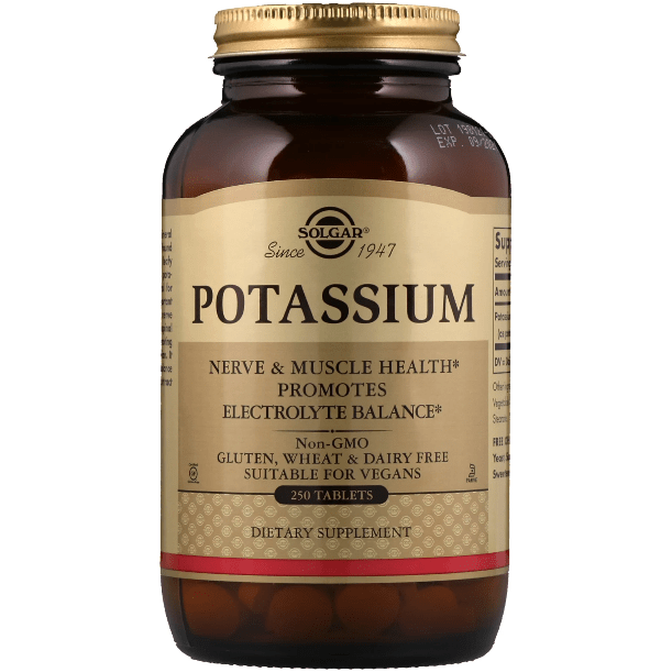 Solgar Potassium 250 Tablettes - Supplément Minéral Essentiel