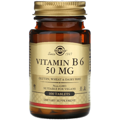 Solgar Vitamine B6 50mg - 100 Comprimés Premium
