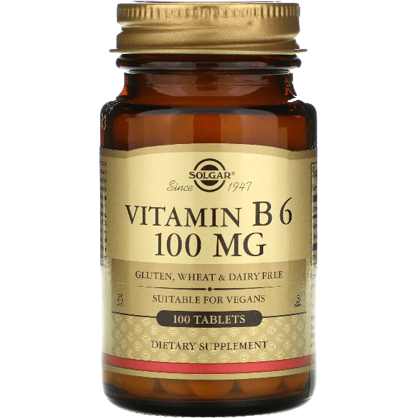 Solgar Vitamin B6 100mg - 100 Vegetable Capsules