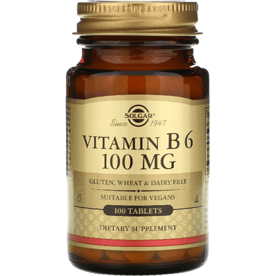 Solgar Vitamin B6 100mg - 100 Vegetable Capsules