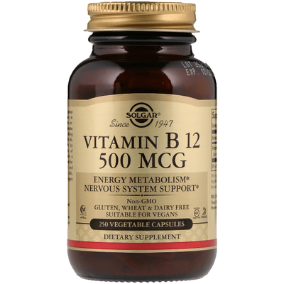 Solgar Vitamin B12 500 mcg - 250 Vegetable Capsules