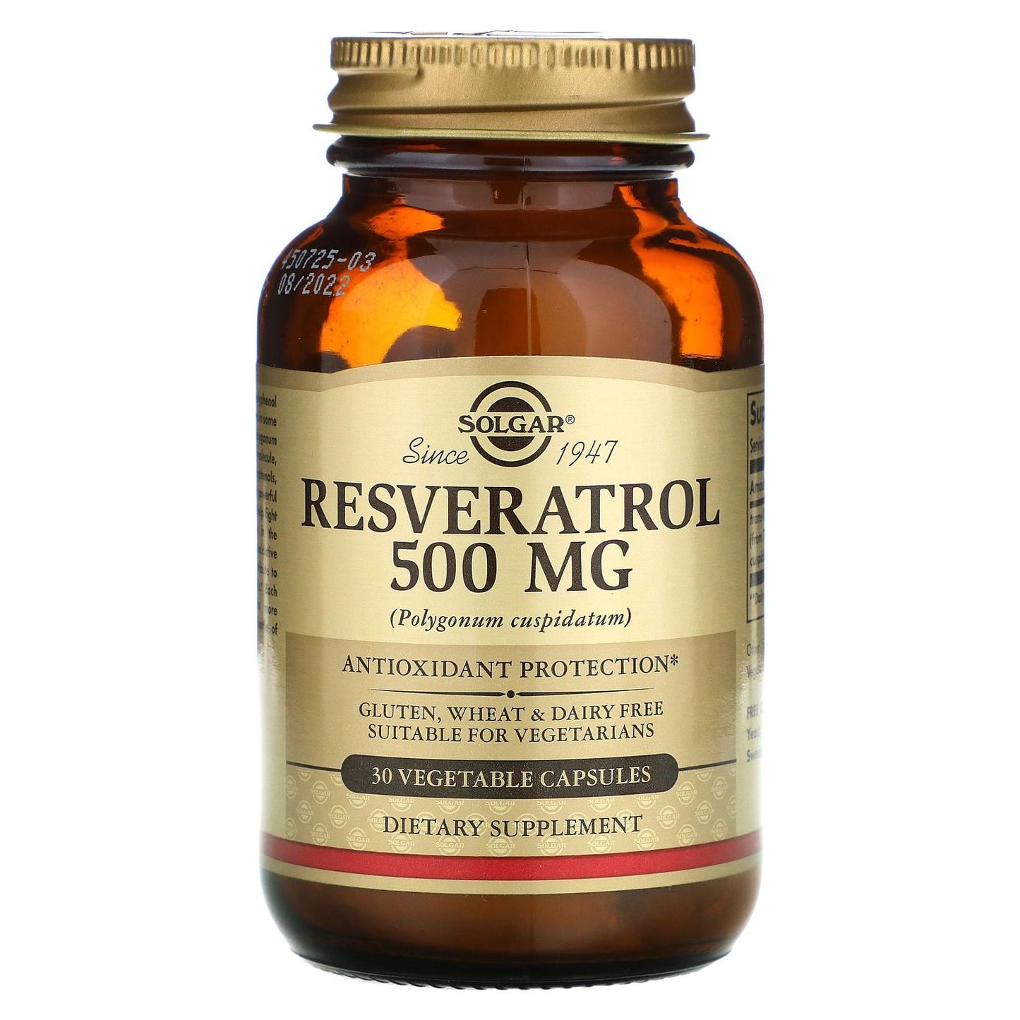Solgar Resveratrol 500mg - 30 Vegetable Capsules