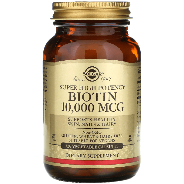 Solgar Biotine 10 000 mcg - 120 Capsules Végétales