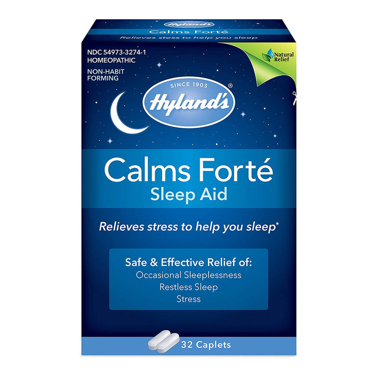 Caplets d'aide au sommeil Calms Forte de Hyland