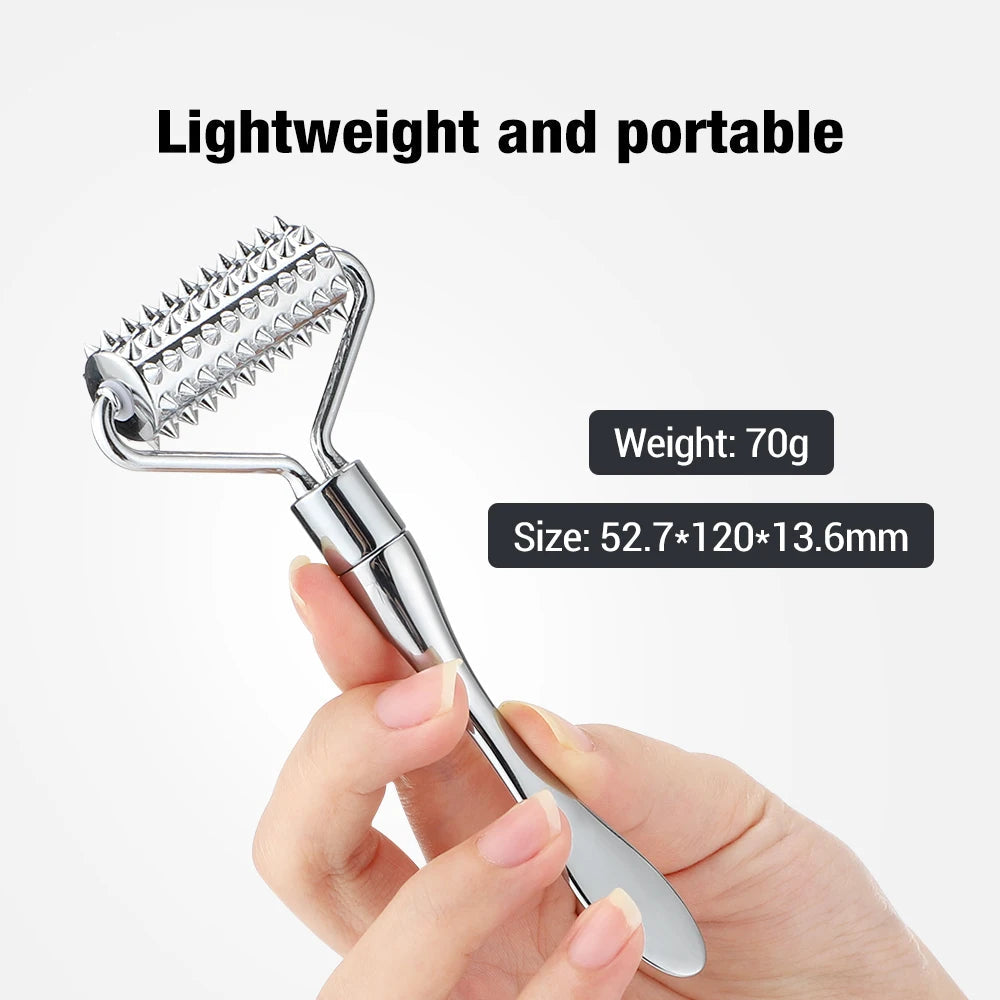 Rouleau de visage et outil de massage en acier inoxydable premium