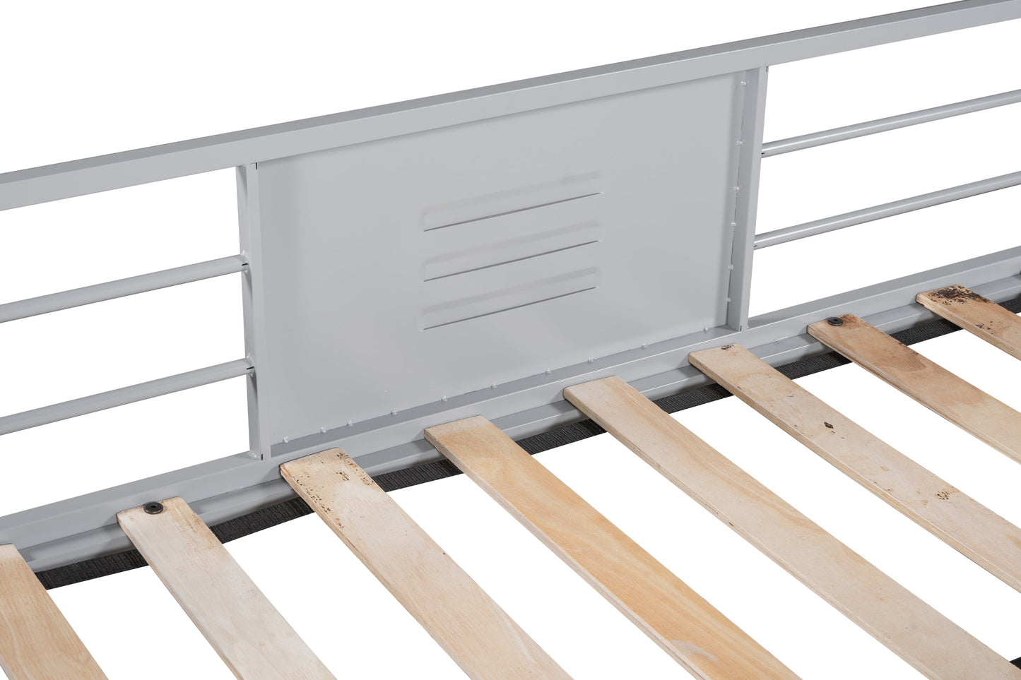 Full double-layer metal bed/heavy-duty sturdy metal/noise reduction/safety ventilation board guardrail - Korvel