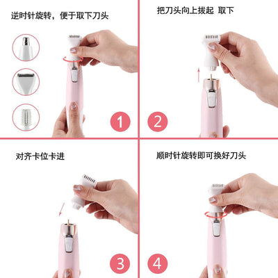 5-in-1 Electric Lady Shaver & Trimmer Set
