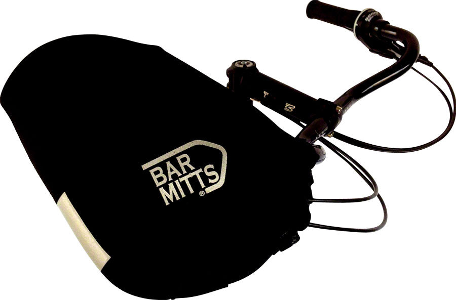 Bar Mitts Mustache Townie Pogie Handlebar Mittens - Black