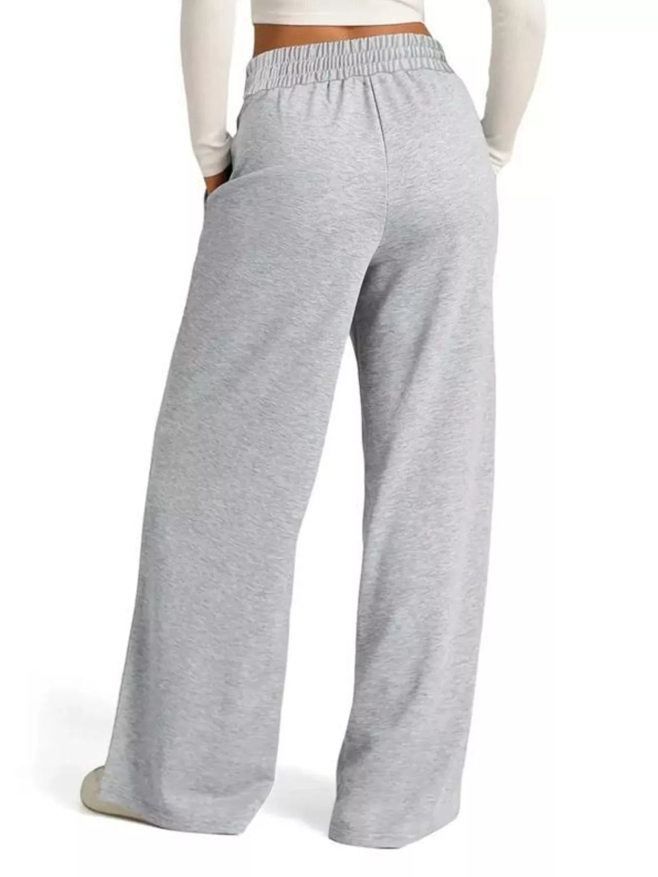 Pantalones de pierna ancha con cordón para un estilo sin esfuerzo