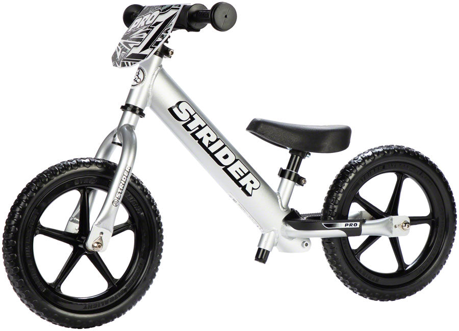 Strider 12 Pro Kids Balance Bike - Silver