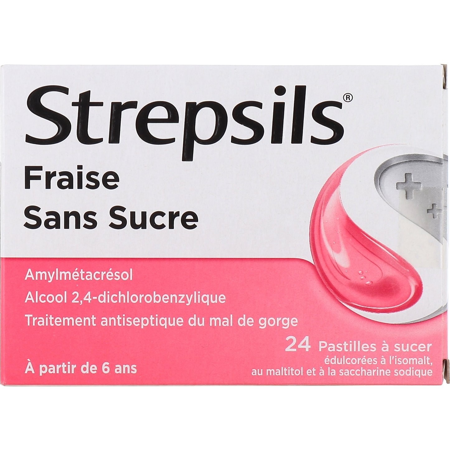 Pastillas Sin Azúcar de Fresa Strepsils - Paquete de 24