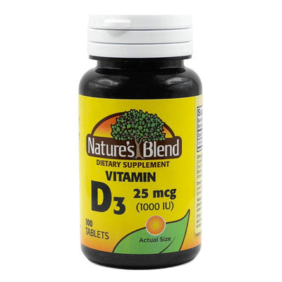 Nature's Blend Vitamine D3 1000 UI - 100 Comprimés