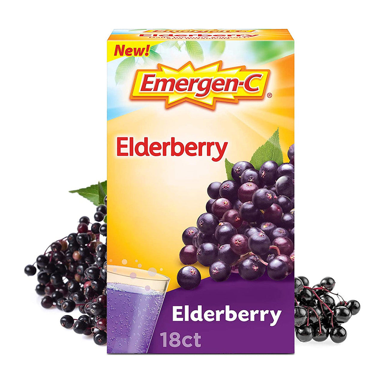Mélange de boisson pétillante Emergen-C avec sureau