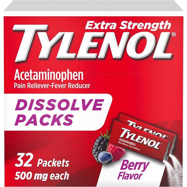 Tylenol Extra Strength Dissolve Packs - 500 mg Acétaminophène (Saveur Baie)