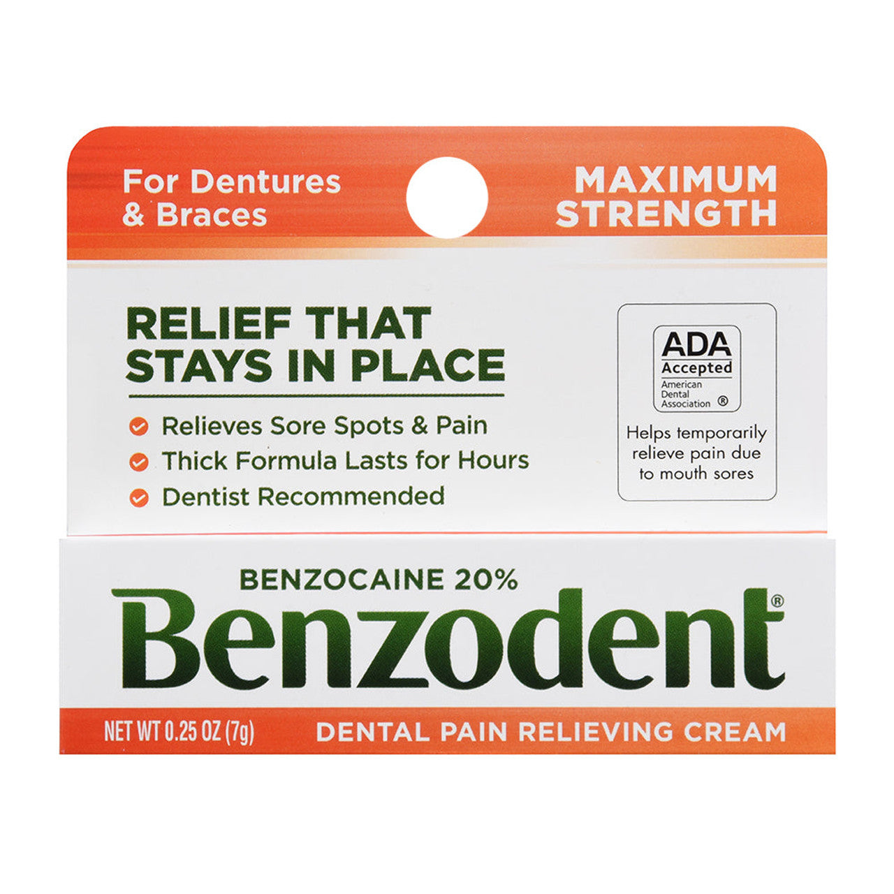 Crema de Confort para Dentaduras Benzodent