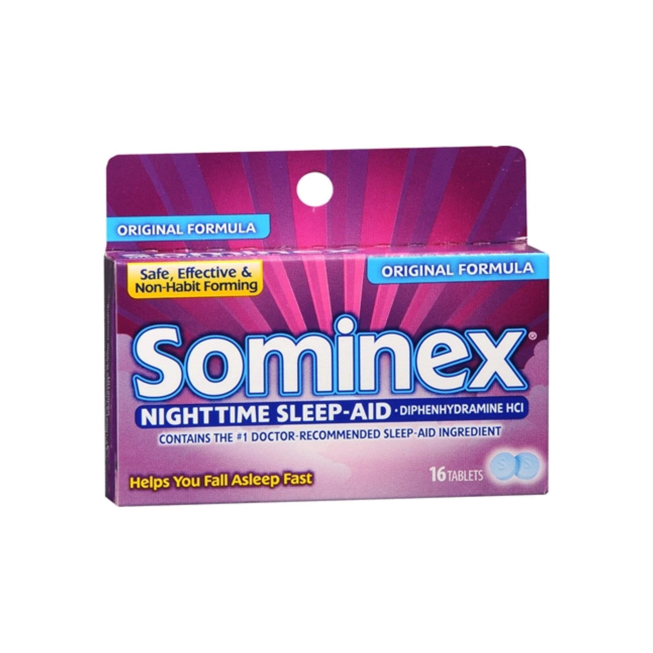 Tabletas Sominex para el sueño nocturno - Fórmula original