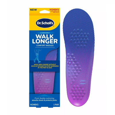 Dr. Scholl's Women's Walk Longer Comfort Insoles - Size 6-11