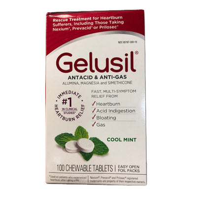 Gelusil Antacide et Anti-Gaz Comprimés à Mâcher - Saveur Menthe Fraîche