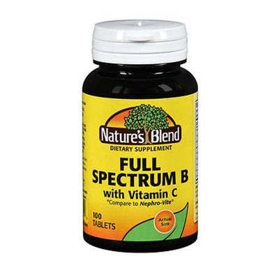 Nature's Blend Full Spectrum B avec des comprimés de vitamine C - 100 unités