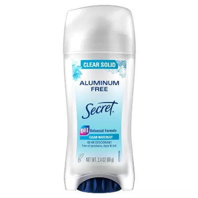 Déodorant solide clair sans aluminium pour femmes Secret, 2,4 oz