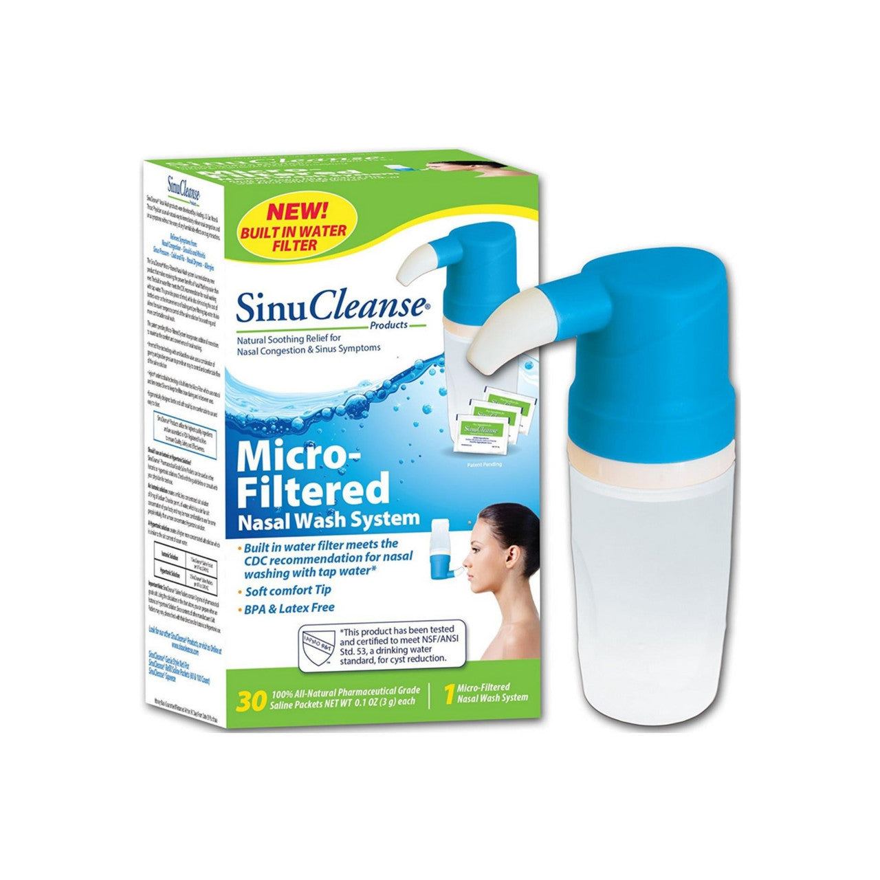 Sistema de Lavado Nasal SinuCleanse con Microfiltro