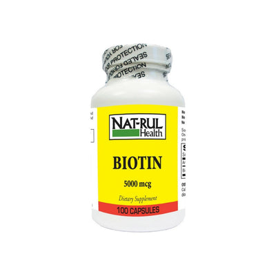 Capsules de Biotine 5000 Mcg de Natrul Health