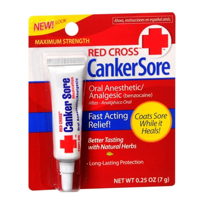 Red Cross Maximum Strength Canker Sore Gel - 0.25 Oz