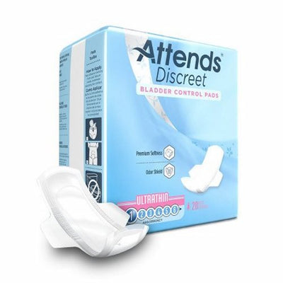 Attends Discreet Ultra Thin Bladder Control Pads - Light Absorbency, 20 Count