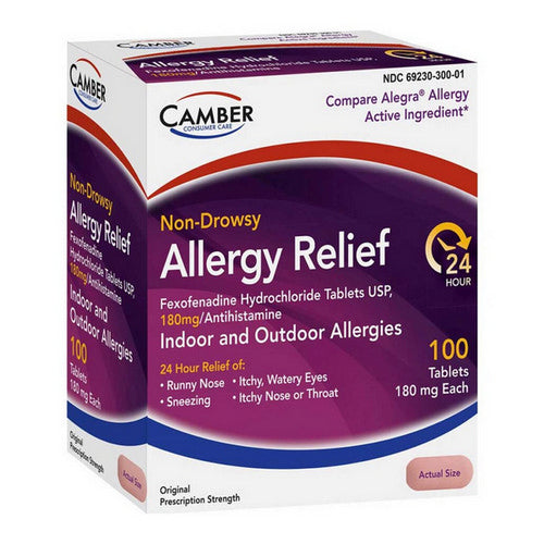 Camber Fexofenadina Hidrocloruro 180mg - Alivio de Alergias