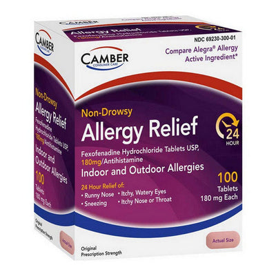 Camber Fexofenadine Hydrochloride 180mg - Allergy Relief