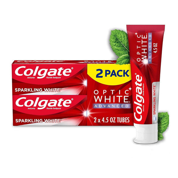 Pasta de dientes Colgate Optic White Advanced, Blanco Radiante, 4.5 Oz