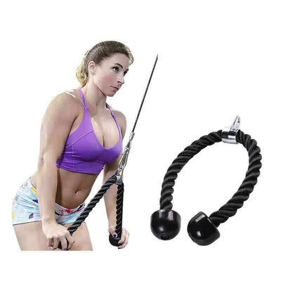 Triceps trainer biceps pull rope single double-headed rope down pull rope gantry fitness down pressure rope - Korvel