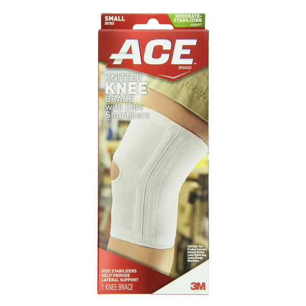 ACE Knitted Knee Brace with Side Stabilizers - Small