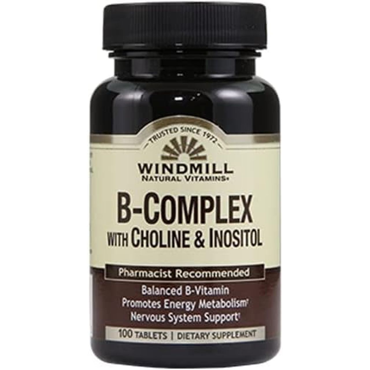 Windmill® B-Complex con Colina e Inositol – 100 Tabletas