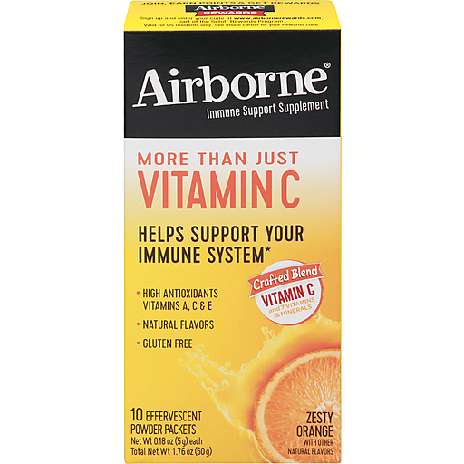 Airborne Vitamin C Effervescent Packets - Zesty Orange