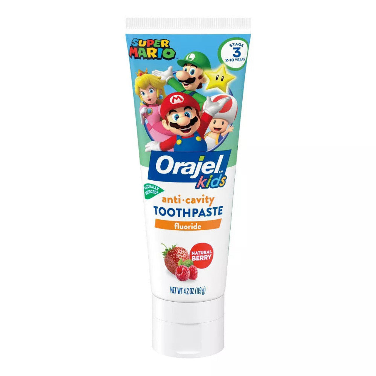 Pasta de dientes con flúor Orajel Kids' Super Mario - 4.2oz