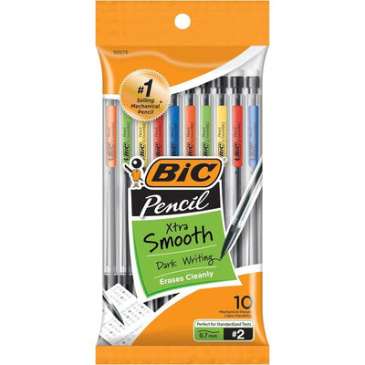 BIC Xtra-Smooth Mechanical Pencils with Erasers - 10 Count