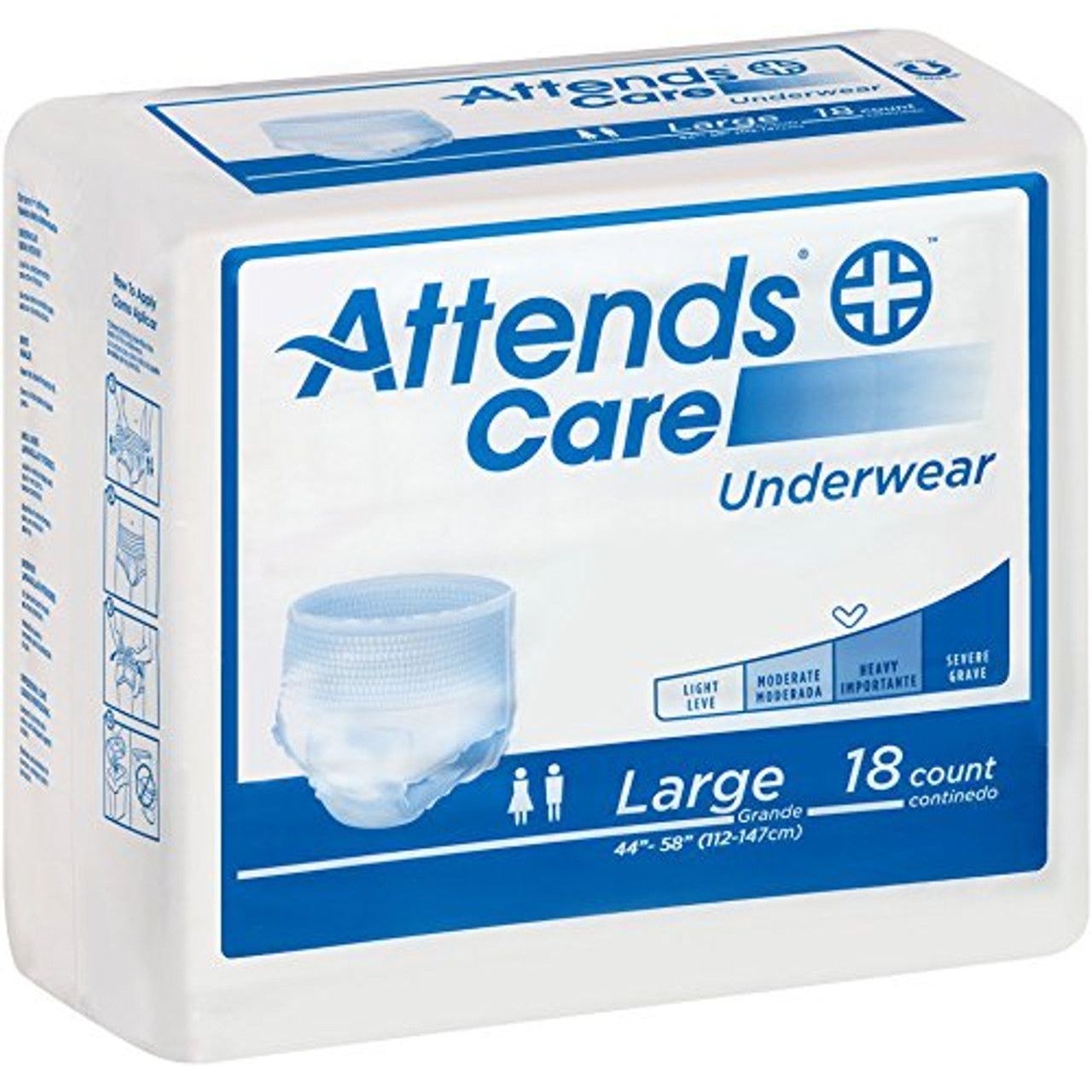 Attends Care Underwear - Absorbance Élevée, Grand (72 Comptes)