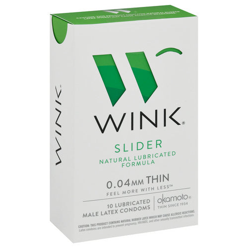 Wink™ Slider Préservatifs Naturellement Lubrifiés – Fins