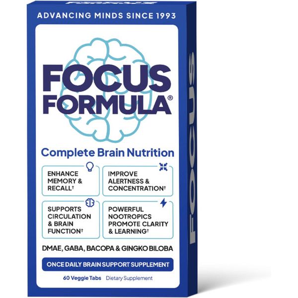 Formule Premium de Concentration - Supplément Nootropique pour le Cerveau - 60 Comprimés