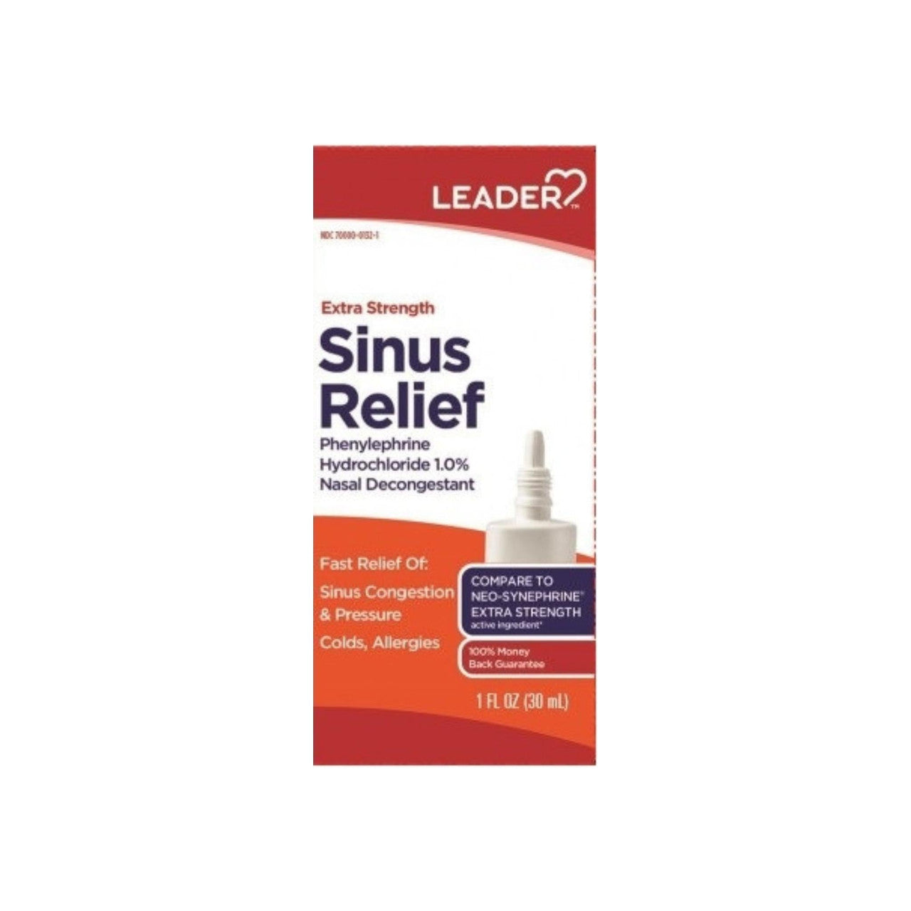 Spray nasal Leader Extra Force de soulagement des sinus, 1 oz