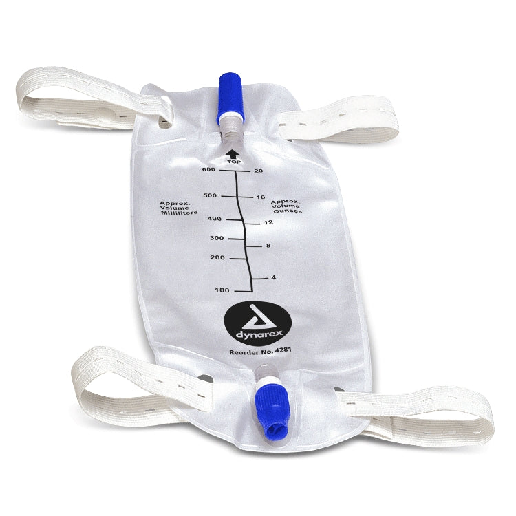Bolsa de Pierna Urinaria con Válvula Anti-Reflujo - Mediana, 12 Contenido
