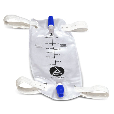 Urinary Leg Bag with Anti-Reflex Valve - Medium, 12 Count