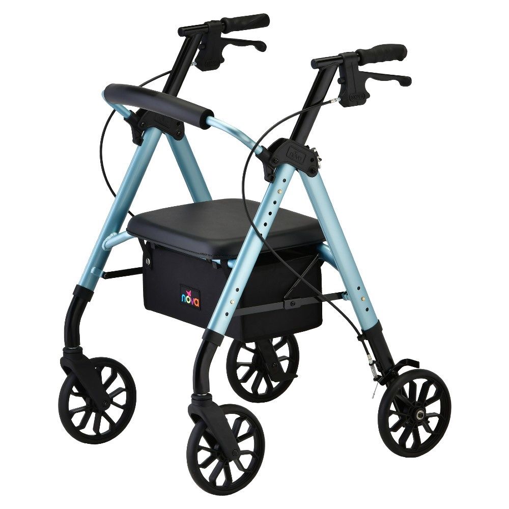 Rollator NOVA Star 8 en bleu ciel