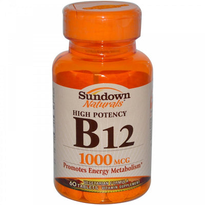 Sundown High Potency Vitamin B-12 Tablets, 1000 Mcg