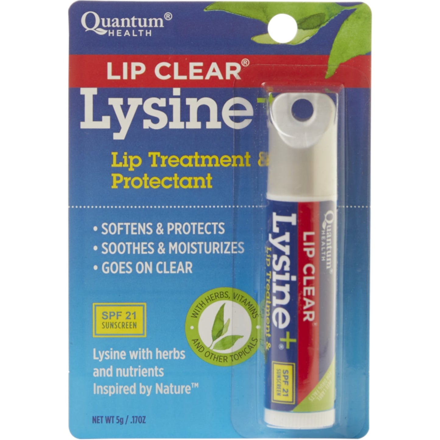 Bálsamo Labial Lip Clear Lysine+ para Tratamiento de Herpes Labial – 0.18 oz