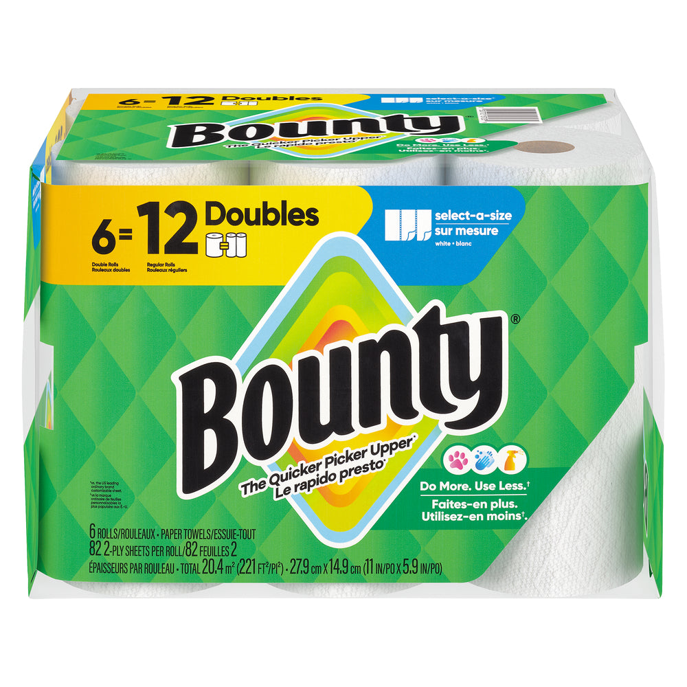Bounty® White 2-Ply Select-A-Size Double Rolls